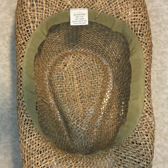 Open Weave Straw Cowboy Sun Hat - Picture 5 of 5